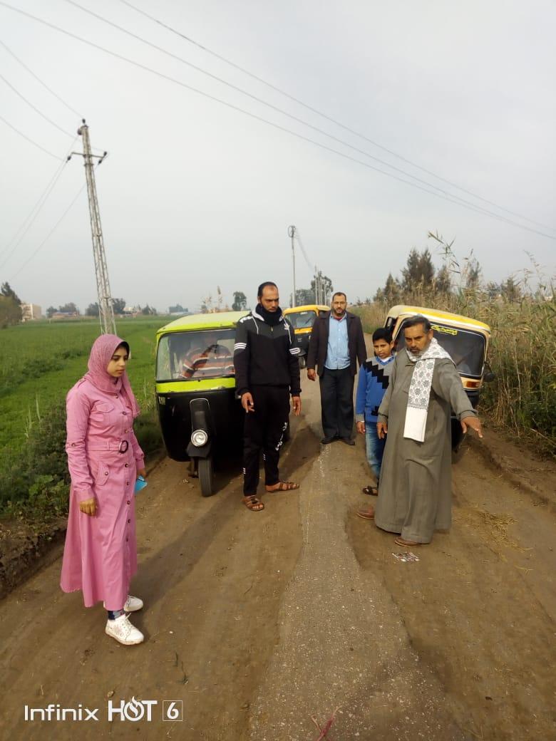 طريق قري عتل فرامون بدسوق خارج الخدمة